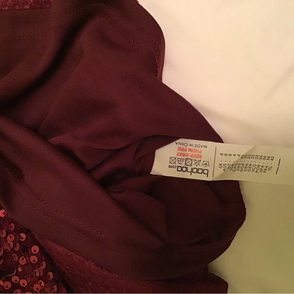 Boohoo Cranberry red sequins dress - Picture 6 of 10
